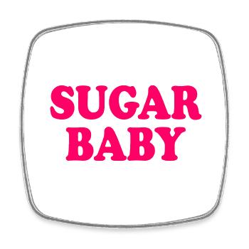 Sugar baby - Square fridge magnet - white - Front