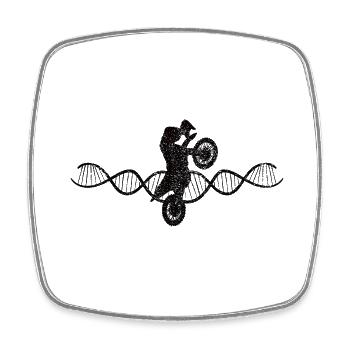 Motorrad Motorcross Mofa Geschenk Motorradfahrer - Viereckiger Kühlschrankmagnet - Weiß - Vorne