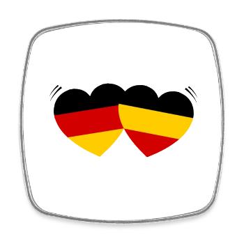 L’amitié belgo-allemande - Magnet carré - blanc - Devant