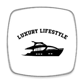 Yacht Luxury Lifestyle - Viereckiger Kühlschrankmagnet - Weiß - Vorne