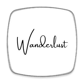 Wander lust - Square fridge magnet - white - Front