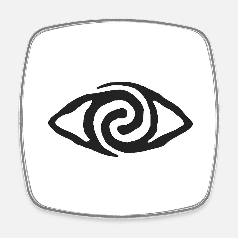 Oeil - Magnet carré - blanc