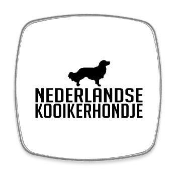 Nederlandse Kooikerhondje race de chien Wilsigns - Magnet carré - blanc - Devant