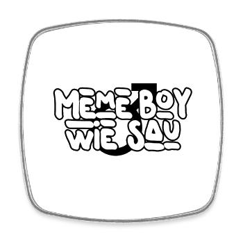 Meme Boy - Viereckiger Kühlschrankmagnet - Weiß - Vorne