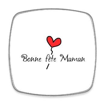 BONNE FÊTE. FÊTE DES MÈRES. FÊTE DES PÈRES. FÊTE - Magnet carré - blanc - Devant