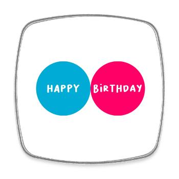 JAHRESTAG. ALLES GUTE ZUM GEBURTSTAG!. ALLES GUTE ZUM GEBURTSTAG!. - Viereckiger Kühlschrankmagnet - Weiß - Vorne