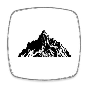Mountains Symbol Silhouette Nature - Square fridge magnet - white - Front