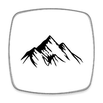 berge - Viereckiger Kühlschrankmagnet - Weiß - Vorne