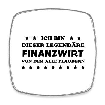 Finanzwirt Lustiger Spruch Job Finanzwirt Geschenk - Viereckiger Kühlschrankmagnet - Weiß - Vorne