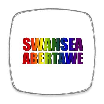 Swansea-Abertawe - Square fridge magnet - white - Front