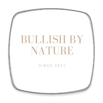 Bullish by nature - Square fridge magnet - white - Front
