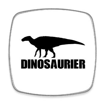 dinosaure - Magnet carré - blanc - Devant