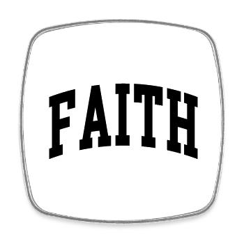 Faith - Viereckiger Kühlschrankmagnet - Weiß - Vorne