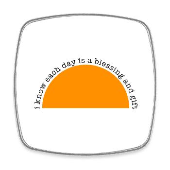 Positive Affirmation -Each day is a blessing... - Square fridge magnet - white - Front