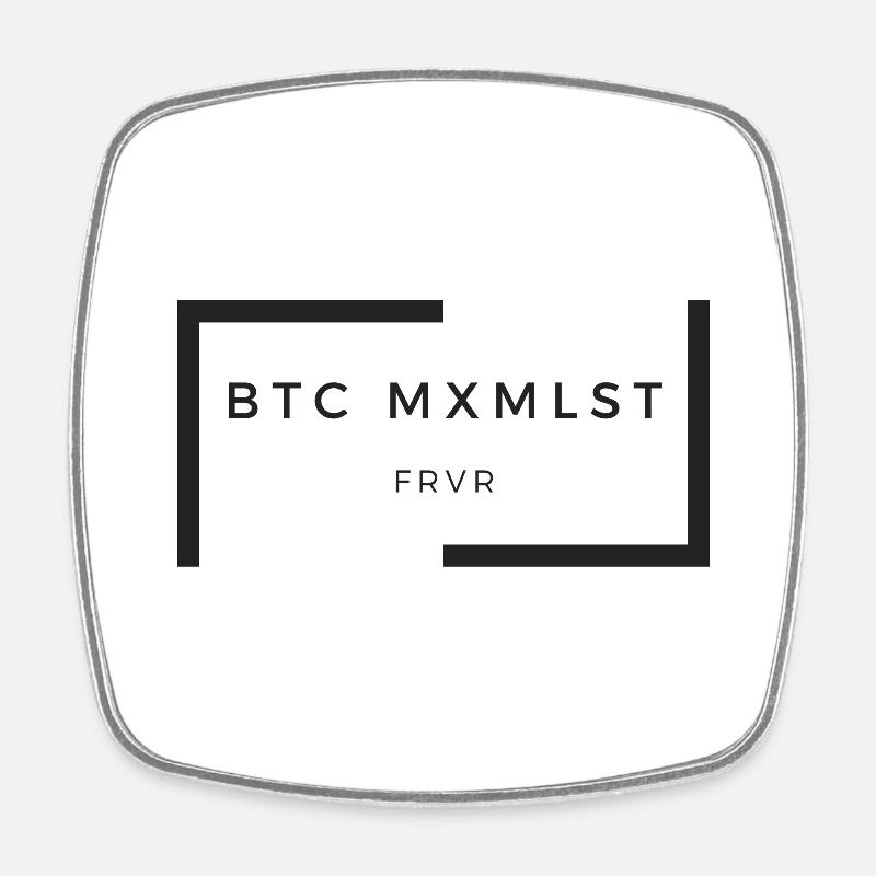 BTC maximalist - Viereckiger Kühlschrankmagnet - Weiß