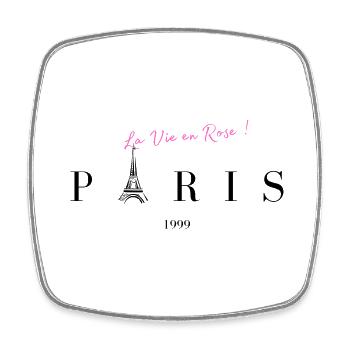 PARIS, die ewige Stadt 1999 La Vie en Rose T-sh - Viereckiger Kühlschrankmagnet - Weiß - Vorne
