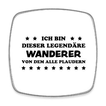 Wanderer Outdoor Lustiger Spruch Wandern Geschenk - Viereckiger Kühlschrankmagnet - Weiß - Vorne
