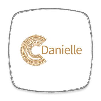 Pour Danielle - Magnet carré - blanc - Devant