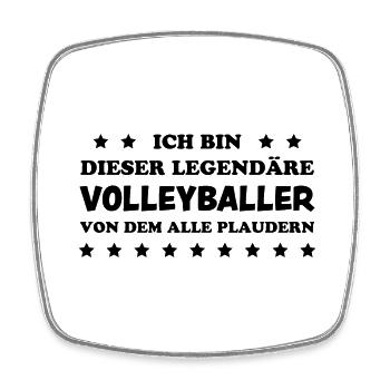 Volleyball Lustige Spruch Beachvolleyball Geschenk - Viereckiger Kühlschrankmagnet - Weiß - Vorne