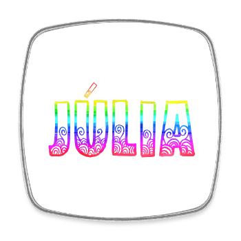julia rs regenbogen - Viereckiger Kühlschrankmagnet - Weiß - Vorne