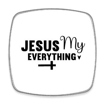 Jesus My Everything - Viereckiger Kühlschrankmagnet - Weiß - Vorne