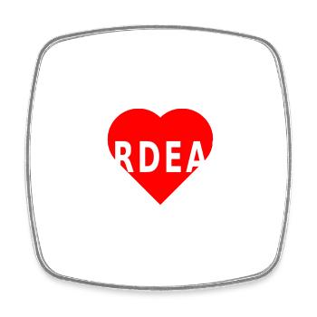 Bordeaux, coeur rouge - Magnet carré - blanc - Devant