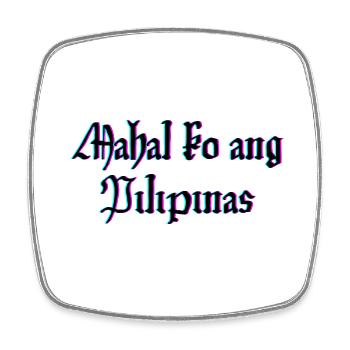 Ich liebe die Philippinen in Filipino Sprache - Viereckiger Kühlschrankmagnet - Weiß - Vorne