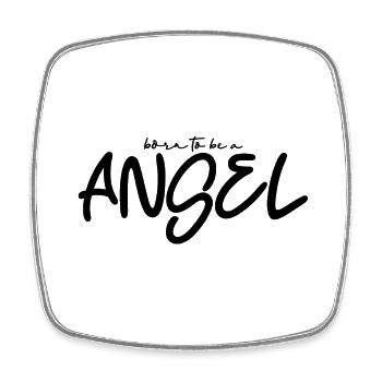 Born to be a Angel byseehasdesign - Viereckiger Kühlschrankmagnet - Weiß - Vorne
