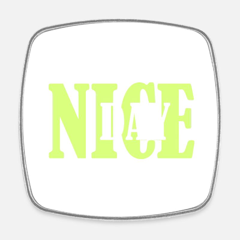 Nice day 1 - Square fridge magnet - white