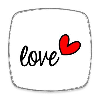 FATHER'S DAY. HAPPY FATHER'S DAY. DAD. FEAST. LOVE - Square fridge magnet - white - Front