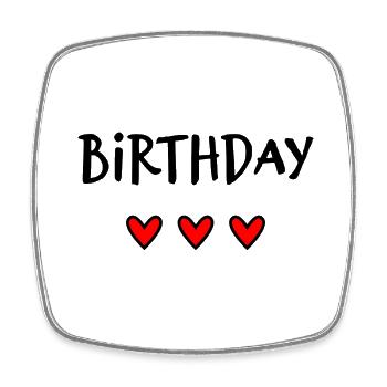 ALLES GUTE ZUM GEBURTSTAG. ALLES GUTE ZUM GEBURTSTAG. JAHRESTAG. - Viereckiger Kühlschrankmagnet - Weiß - Vorne