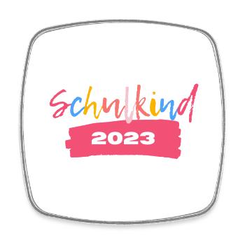 Schulkind 2023 T-Shirt Einschulung - Viereckiger Kühlschrankmagnet - Weiß - Vorne
