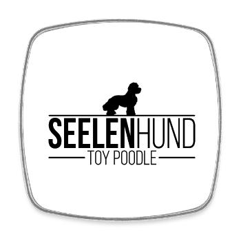 Toy Poodle Seelenhund Hunde Hund Wilsigns - Viereckiger Kühlschrankmagnet - Weiß - Vorne