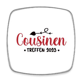 Cousinen Treffen 2023 Familientreffen Cousine - Viereckiger Kühlschrankmagnet - Weiß - Vorne
