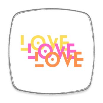 love - Viereckiger Kühlschrankmagnet - Weiß - Vorne