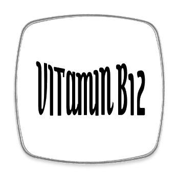 Vitamin B12 - Square fridge magnet - white - Front