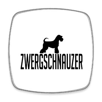Zwergschnauzer Hunderasse Hunde Hund Wilsigns - Viereckiger Kühlschrankmagnet - Weiß - Vorne