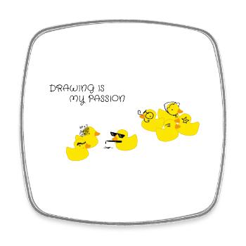 Drawing is my passion - Viereckiger Kühlschrankmagnet - Weiß - Vorne