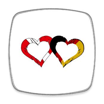 Austrio Amour allemand - Magnet carré - blanc - Devant