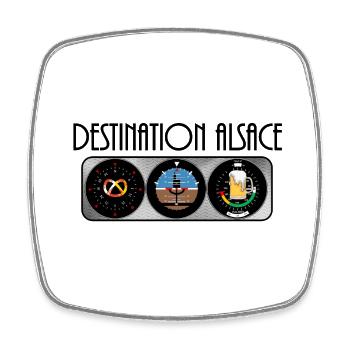 Reiseziel Elsass BCB #tshirtalsace - Viereckiger Kühlschrankmagnet - Weiß - Vorne