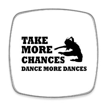 Dancing Dance Music - Viereckiger Kühlschrankmagnet - Weiß - Vorne