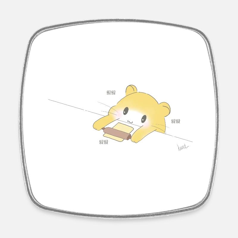 Cuisson du hamster Corée - Magnet carré - blanc