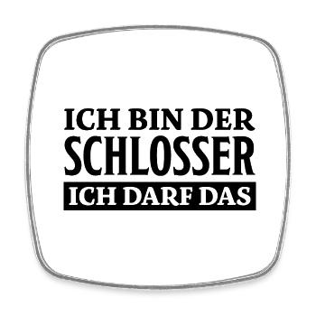 Schlosser Spruch Beruf Lustiges Schlosser Geschenk - Viereckiger Kühlschrankmagnet - Weiß - Vorne