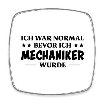 Mechaniker Spruch Lustiges Mechaniker Geschenk - Viereckiger Kühlschrankmagnet - Weiß - Vorne