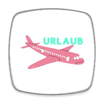 Urlaub - Viereckiger Kühlschrankmagnet - Weiß - Vorne