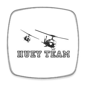 Équipe Huey2023 - Magnet carré - blanc - Devant