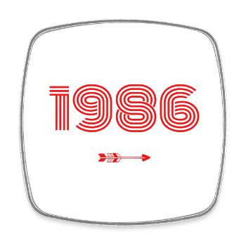 Born in 1986 - Square fridge magnet - white - Front