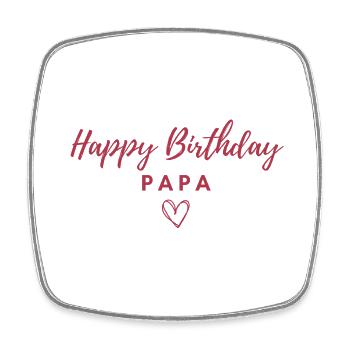 Happy Birthday Papa Lieblingsmensch Geburtstag - Viereckiger Kühlschrankmagnet - Weiß - Vorne