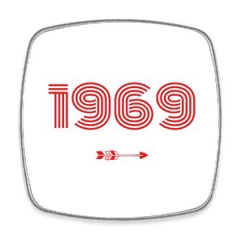 Né en 1969 - Magnet carré - blanc - Devant