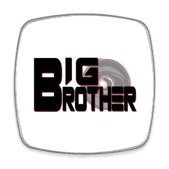 GROßER BRUDER - Viereckiger Kühlschrankmagnet - Weiß - Vorne
